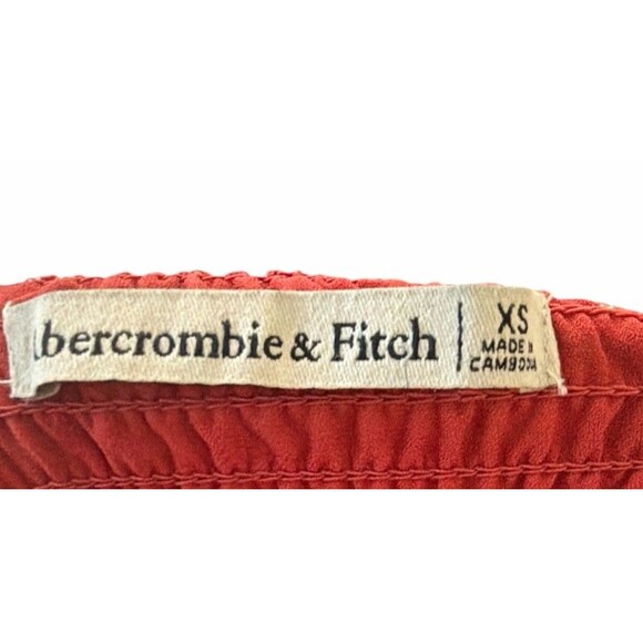 Abercrombie & Fitch Women’s Mini Dress – Size XS Puff Sleeve Smocked Elastic - Picture 5 of 6